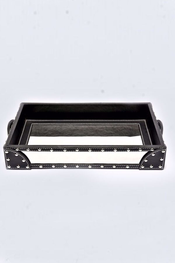 EMBRACE LEATHER MIRROR TRAY